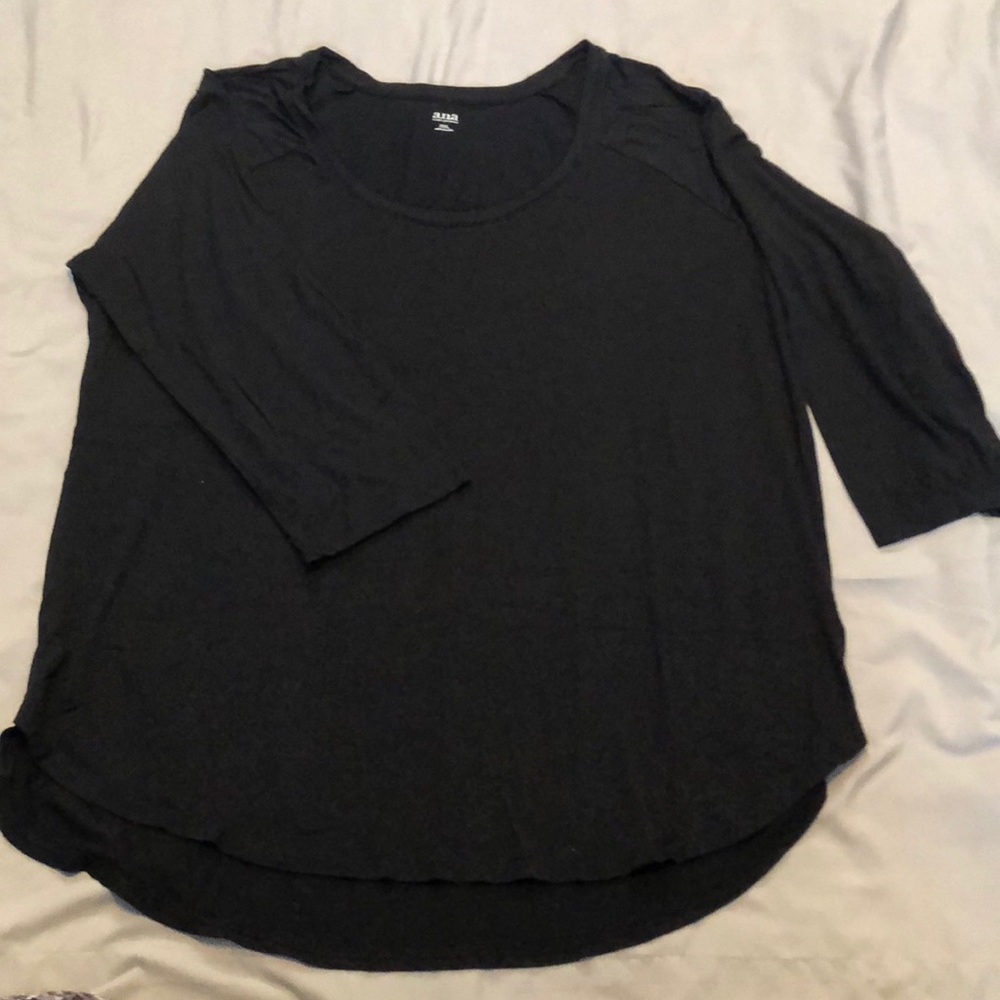 a.n.a black 3/4 sleeve tee size xxl